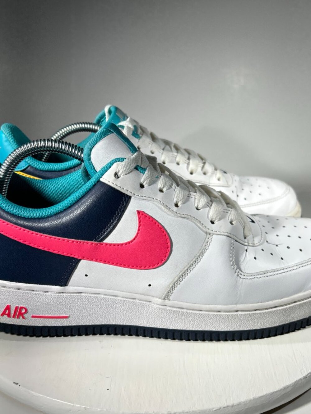 Nike Air Force 1 90s South Beach Mens Shoes Size 9.5 White Sneakers AF1 Thunder - Picture 5 of 12